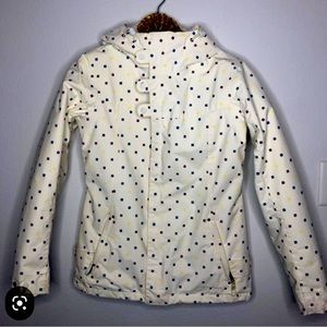 Burton Society Dryride Full Zip Square Print Hooded Ski Snow Jacket Sz Medium